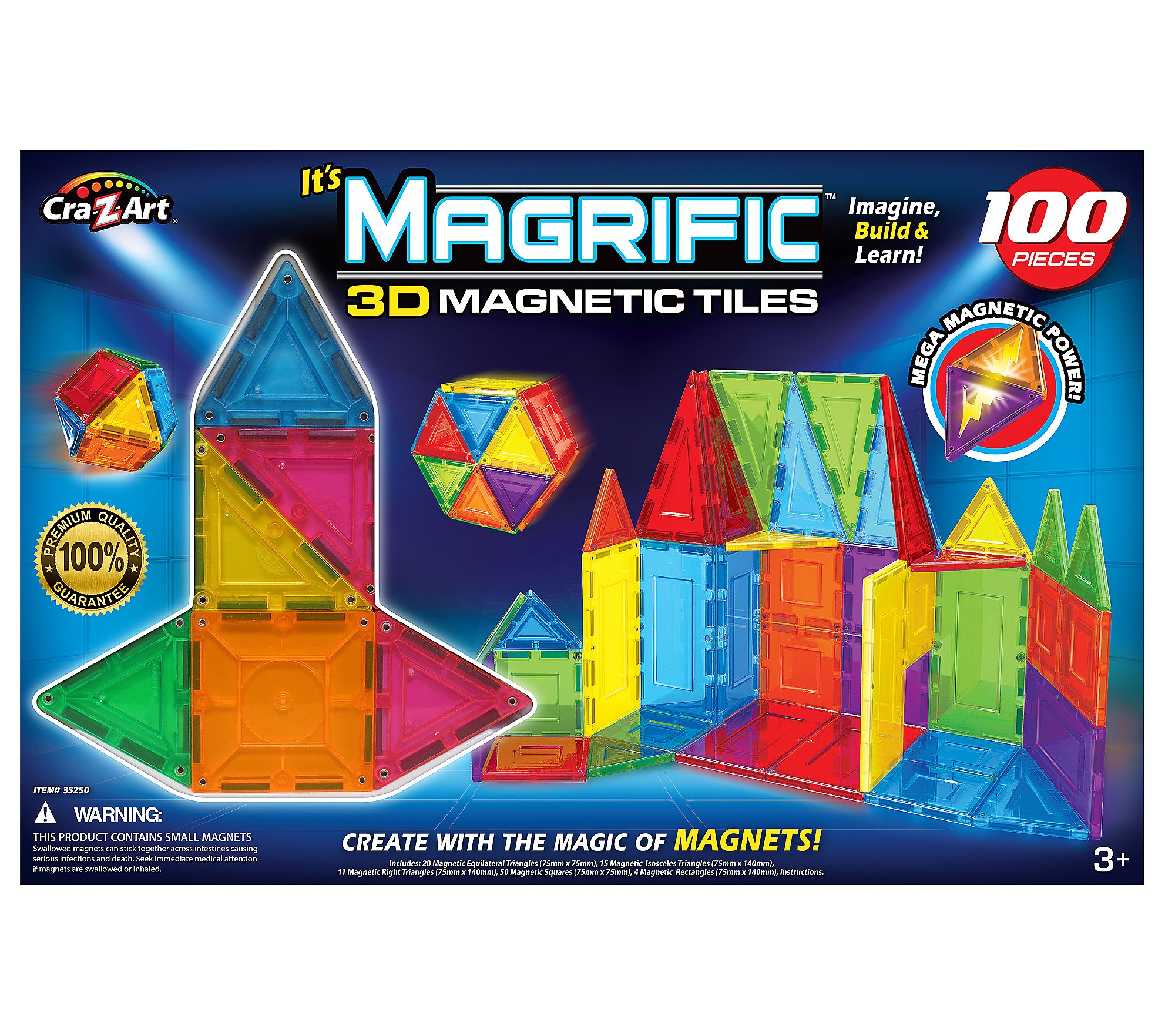 Cra-Z-Art Magrific 3D Magnetic Tiles Toy Set