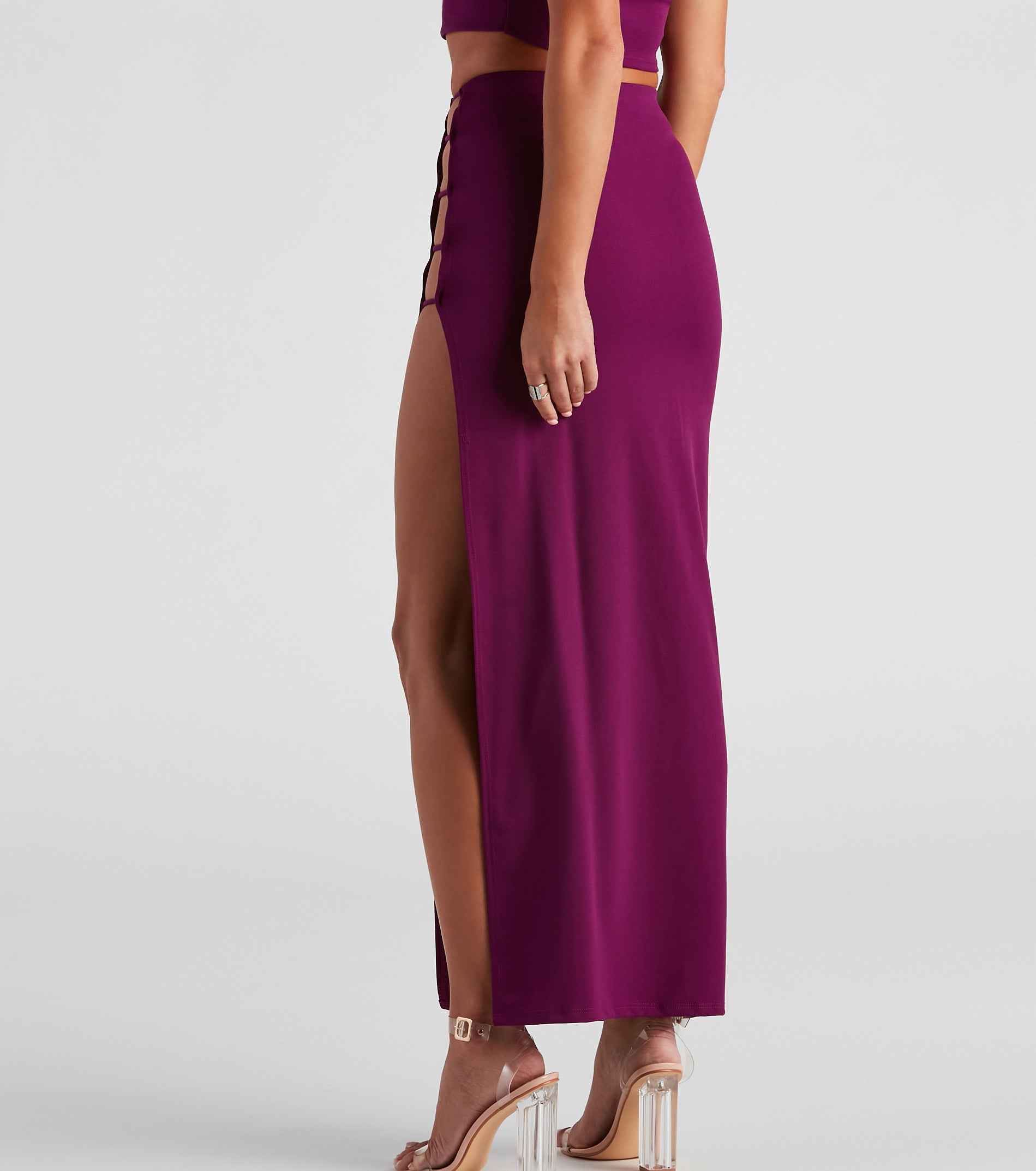 Teach Me Tonight Crepe Maxi Skirt