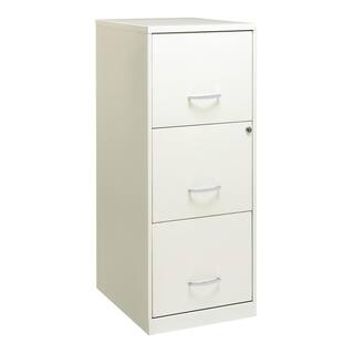 Space Solutions 18 Inch 3-Drawer Vertical Organizer Cabinet for Office White HI-22618