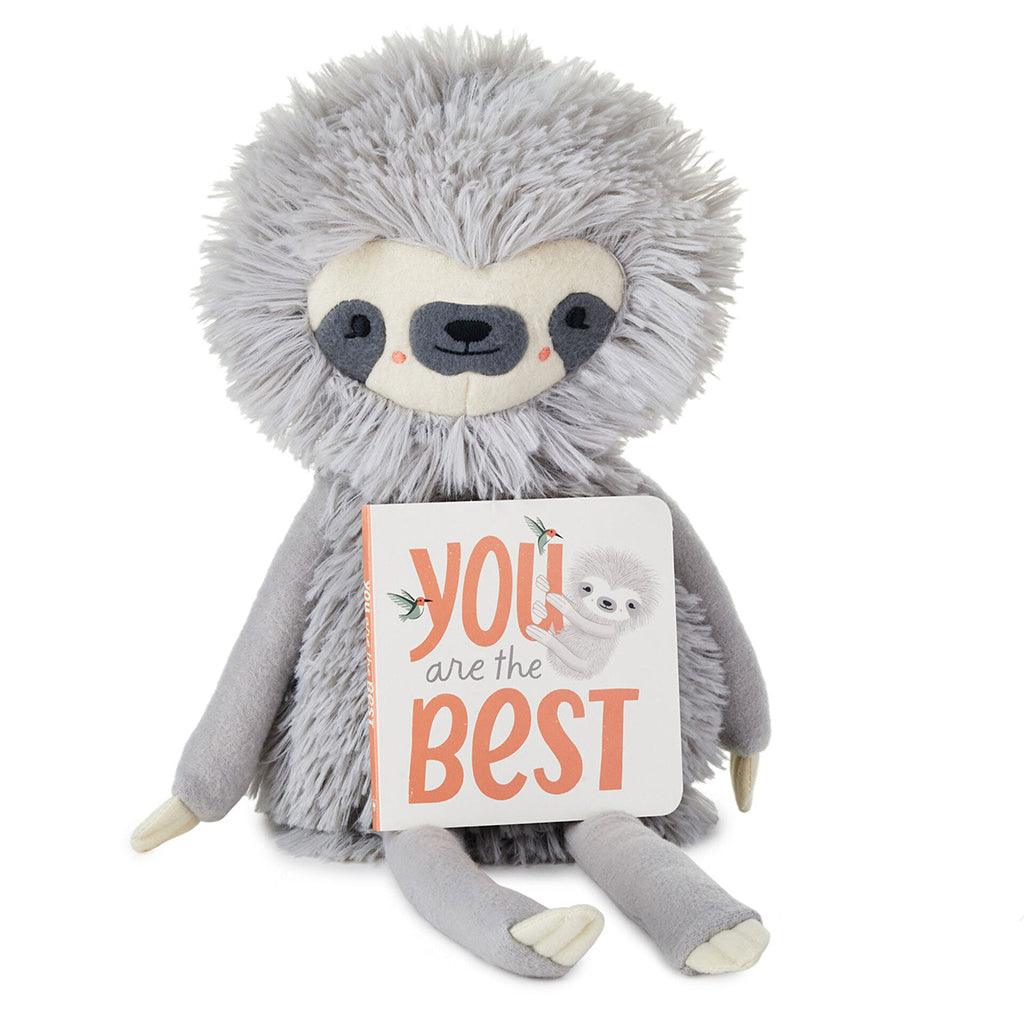 Hallmark  MopTops Sloth Stuffed Animal With You Are the Best Board Book