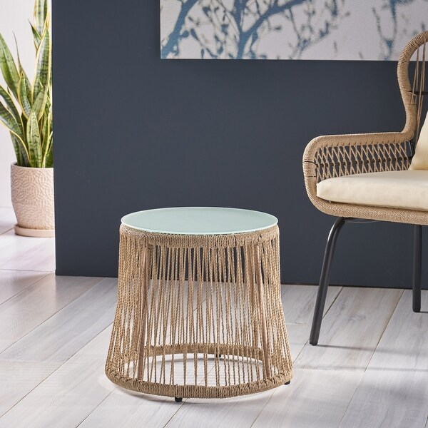 Southport Side Table，Simple and Elegant，Suitable for Gardens，Backyards，Outdoor Anywhere