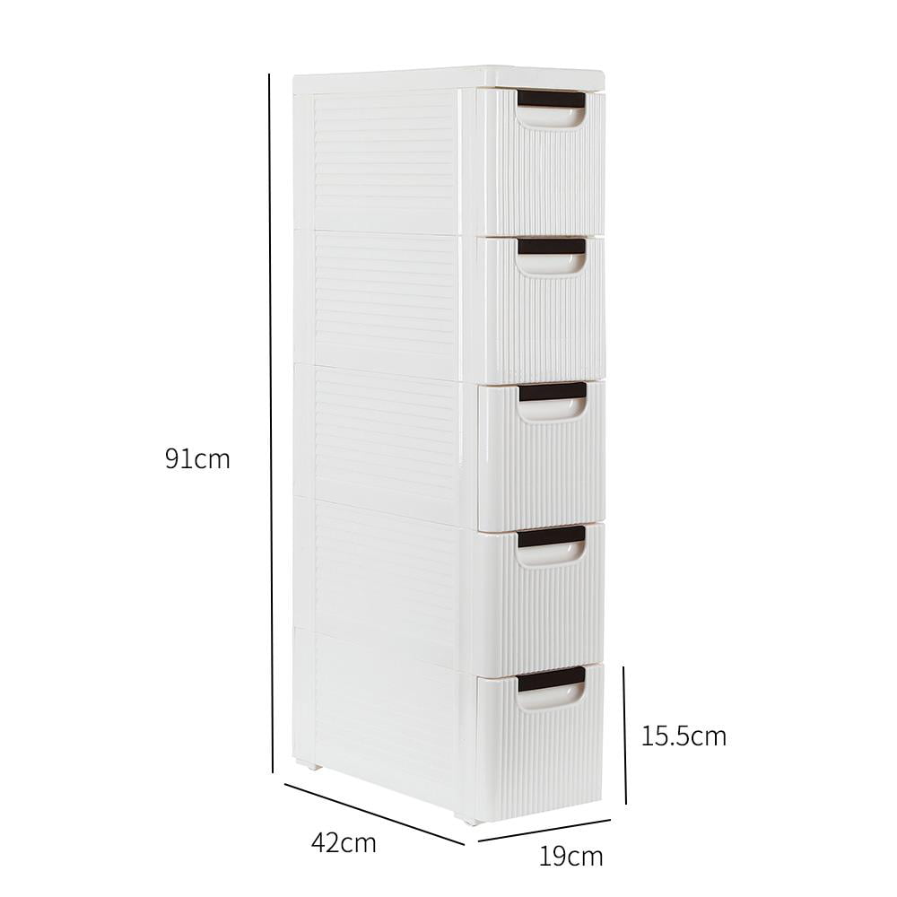 UBesGoo Drawers Unit on Wheels Tower Narrow Slim Container Cabinet for Bathroom Bedroom