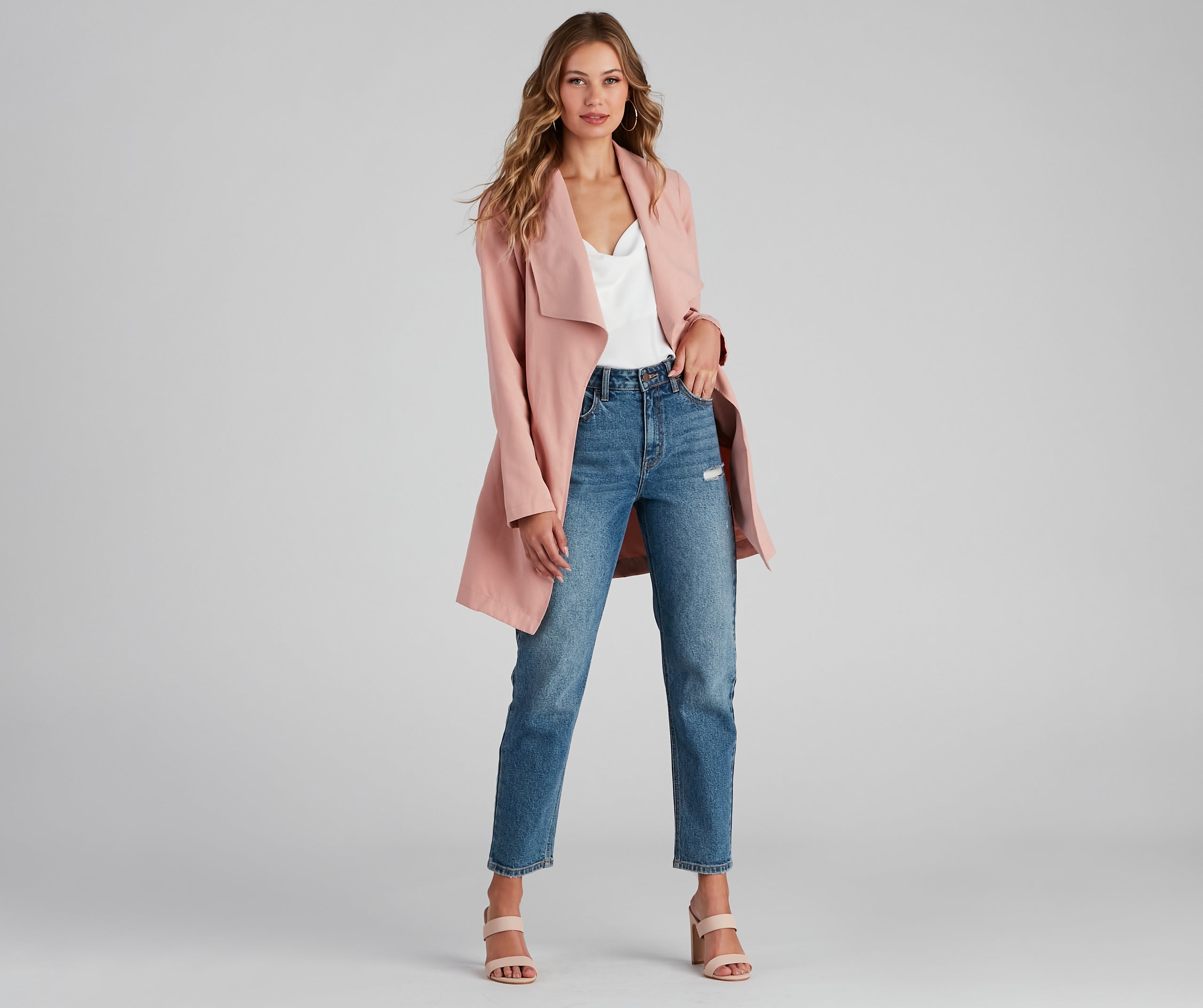 Handle It Draped Trench Coat