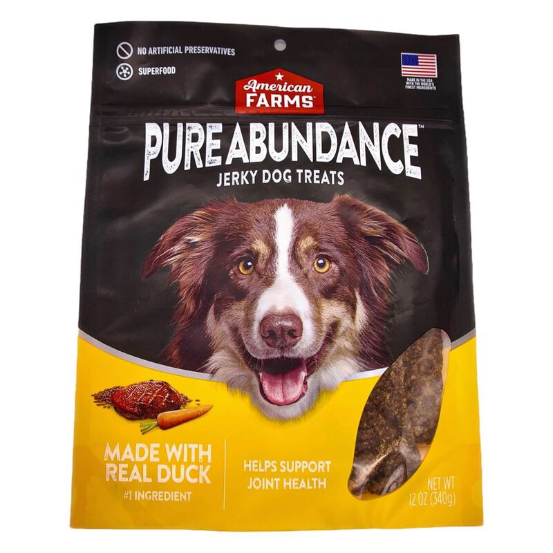 Pure Abundance Jerky Dog Treats Duck Flavor 12oz