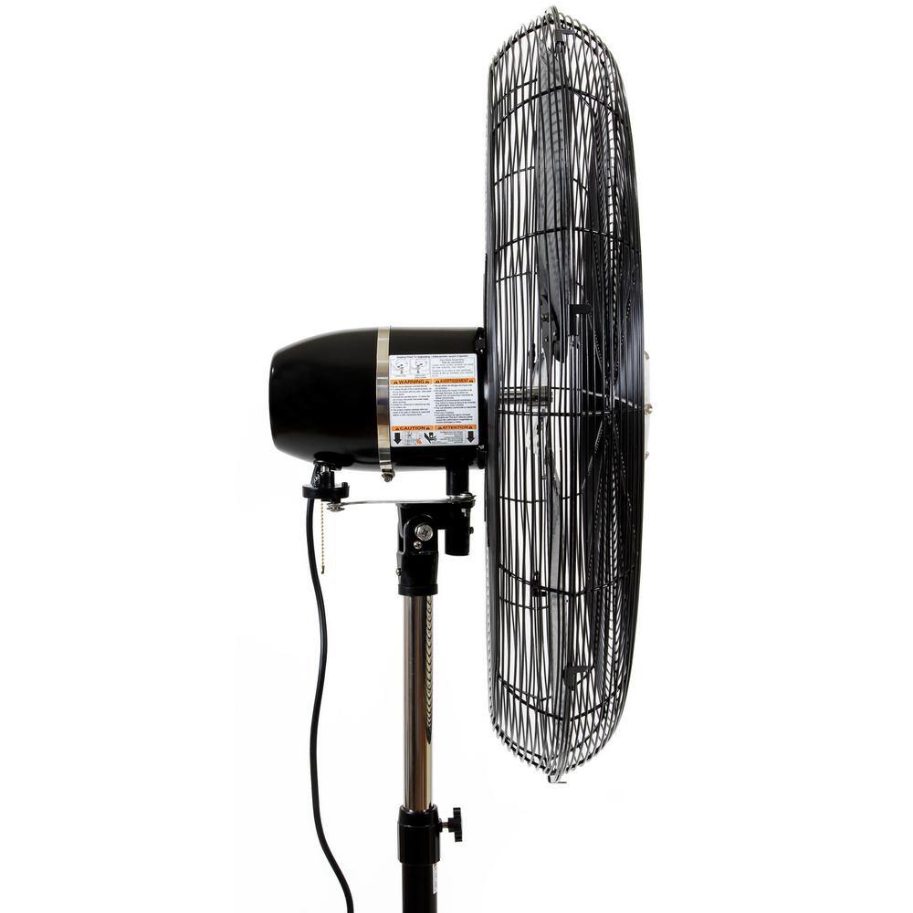 iLIVING Adjustable-Height 30 in. 8400 CFM 120-Volt 1.8 Amp Oscillating Pedestal Fan with Misting Kit ILG8P30M