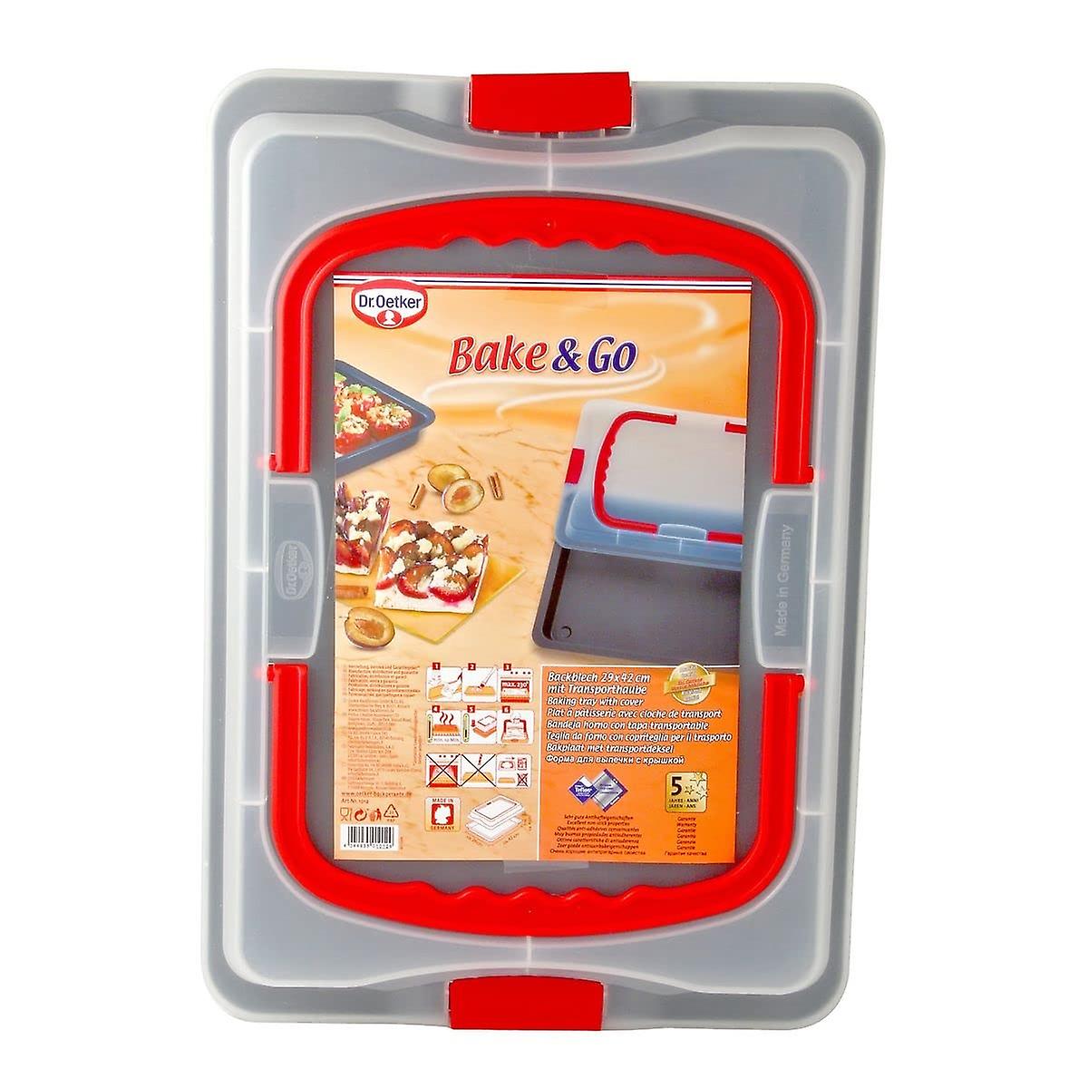 Roasting Tin Dr. Oetker Bake and Go With lid Black Stainless steel Steel Plastic 29 x 42 x 4 cm