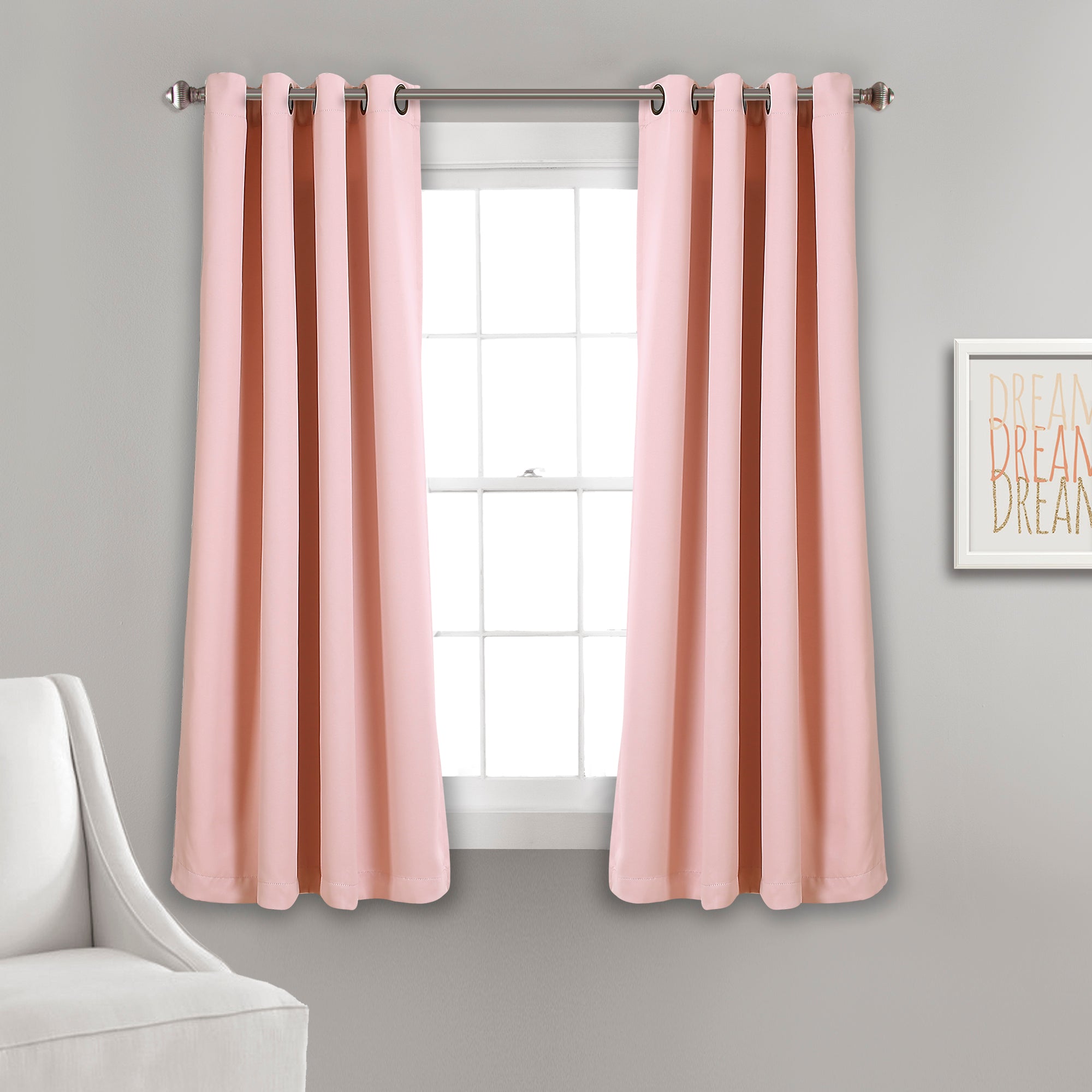 Insulated Grommet Blackout Window Curtain Panel Set