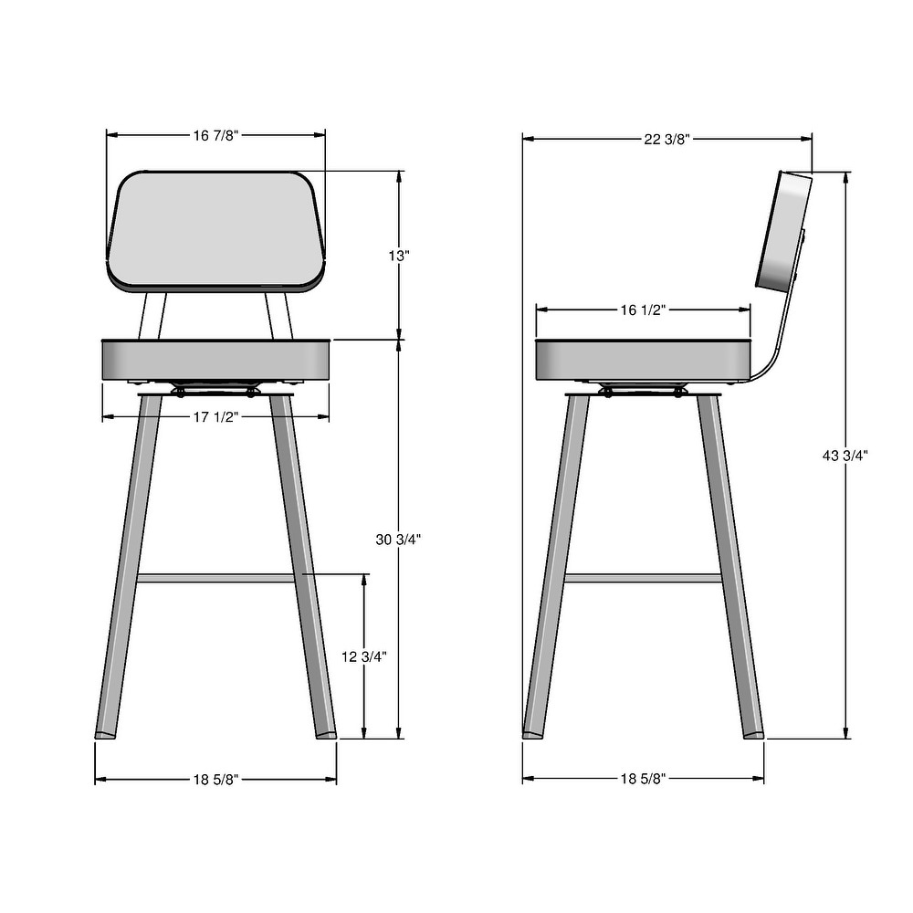 Amisco Clarkson Swivel Bar Stool