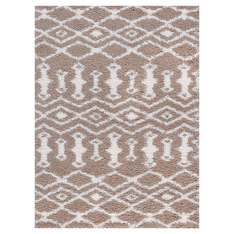 KHL Rugs Tania Contemporary Geometric Shag Area Rug