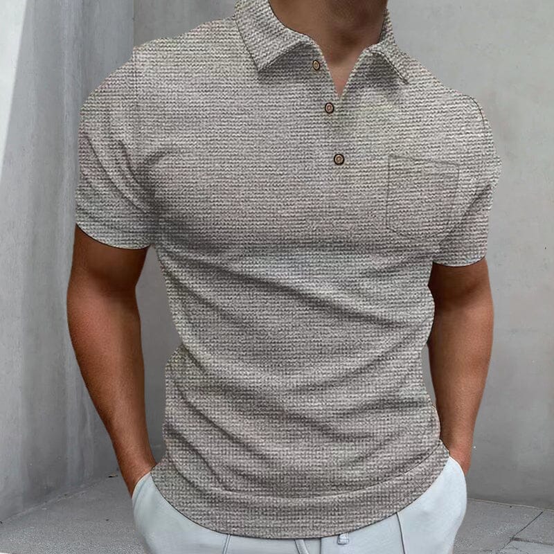 Men's Waffle Polo Shirt