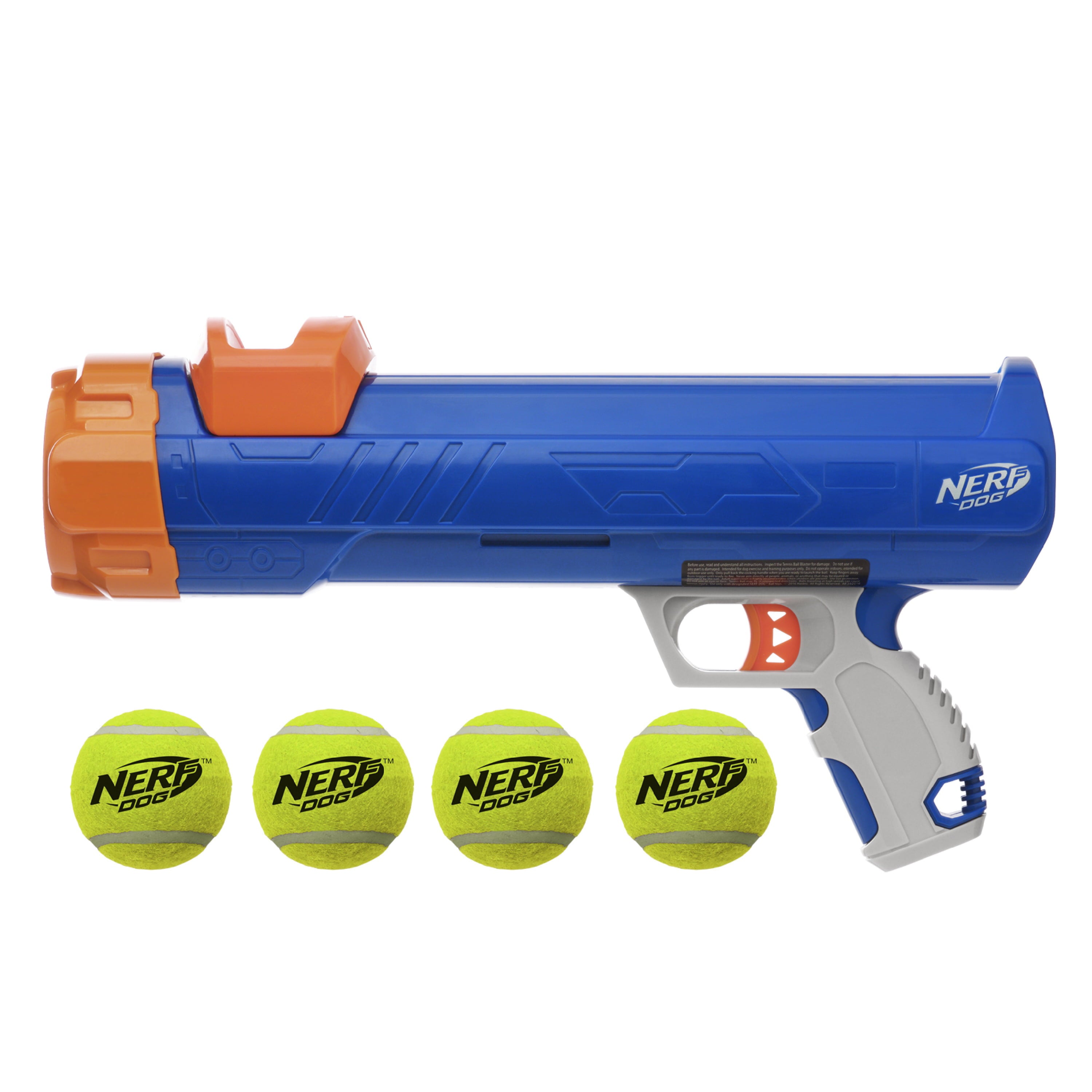 Nerf Dog 16” Tennis Ball Blaster Dog Toy with 4 Balls