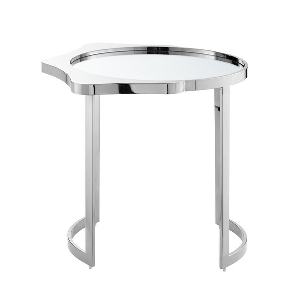 Keshav Mirrored Top End Table