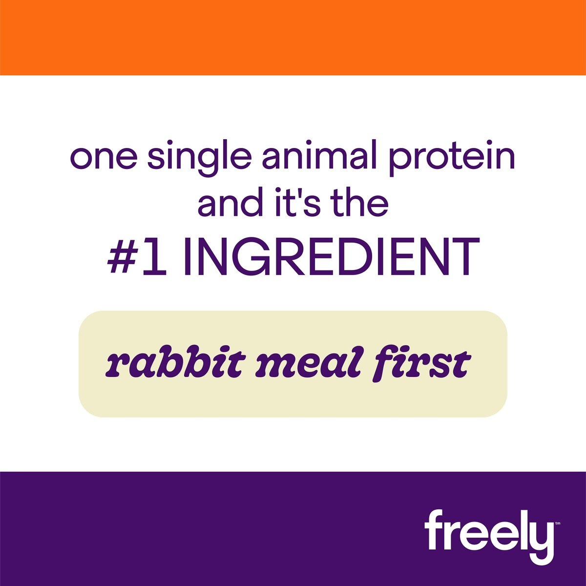 Freely Rabbit Recipe Grain-Free Dry Cat Food， 3-lb bag