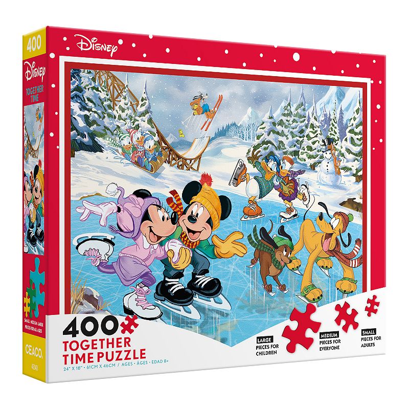 Together Time Puzzle Mickey and Minnie Skating Puzzle