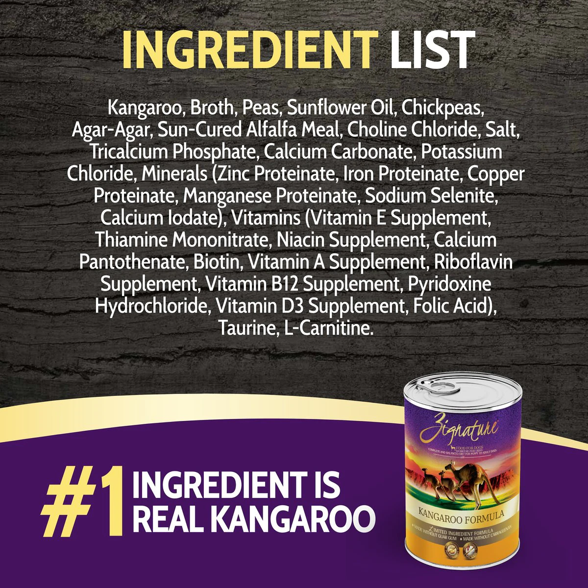 Zignature Kangaroo Limited Ingredient Formula Grain-Free Canned Dog Food 13-oz case of 12