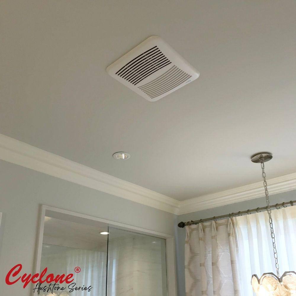 HushTone by Cyclone 80 CFM Ceiling Bathroom Exhaust Fan with Humidistat ENERGY STAR ESCB80H