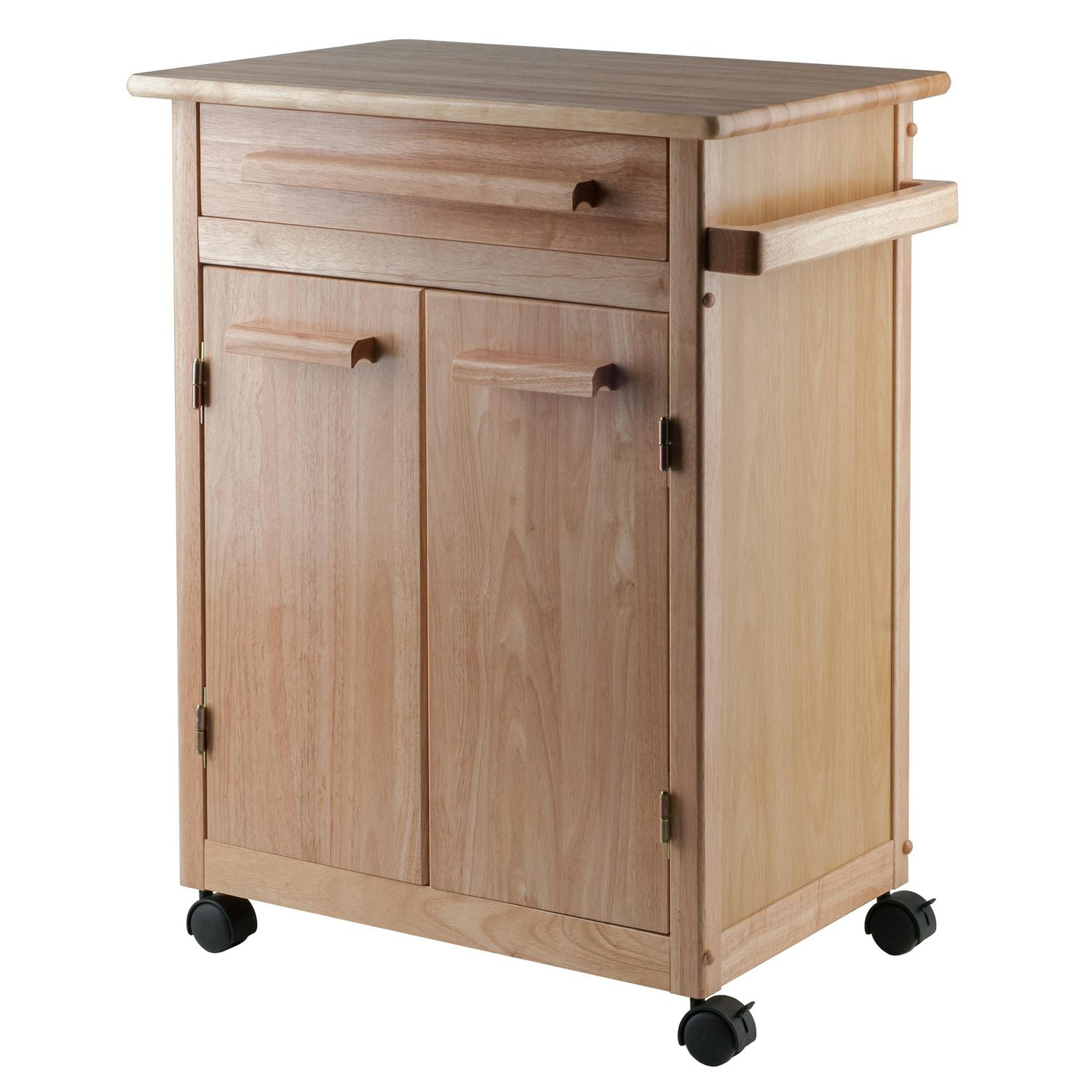 Winsome Wood Hackett Kitchen Storage Cart， Natural Finish