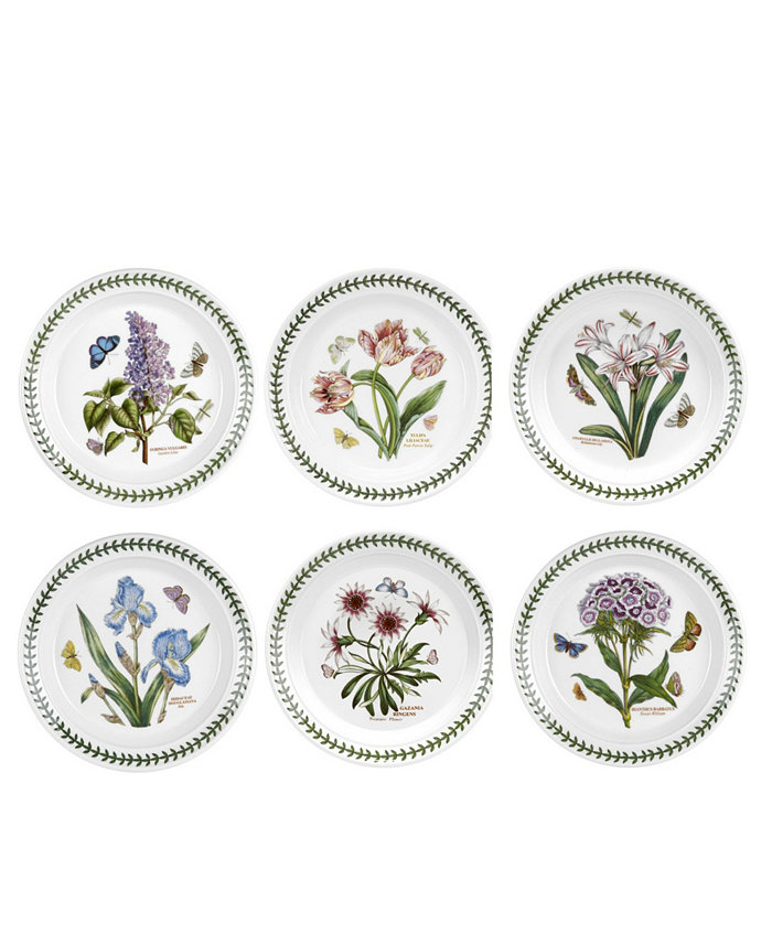 Portmeirion Botanic Garden Assorted Motifs Salad Plate Set of 6