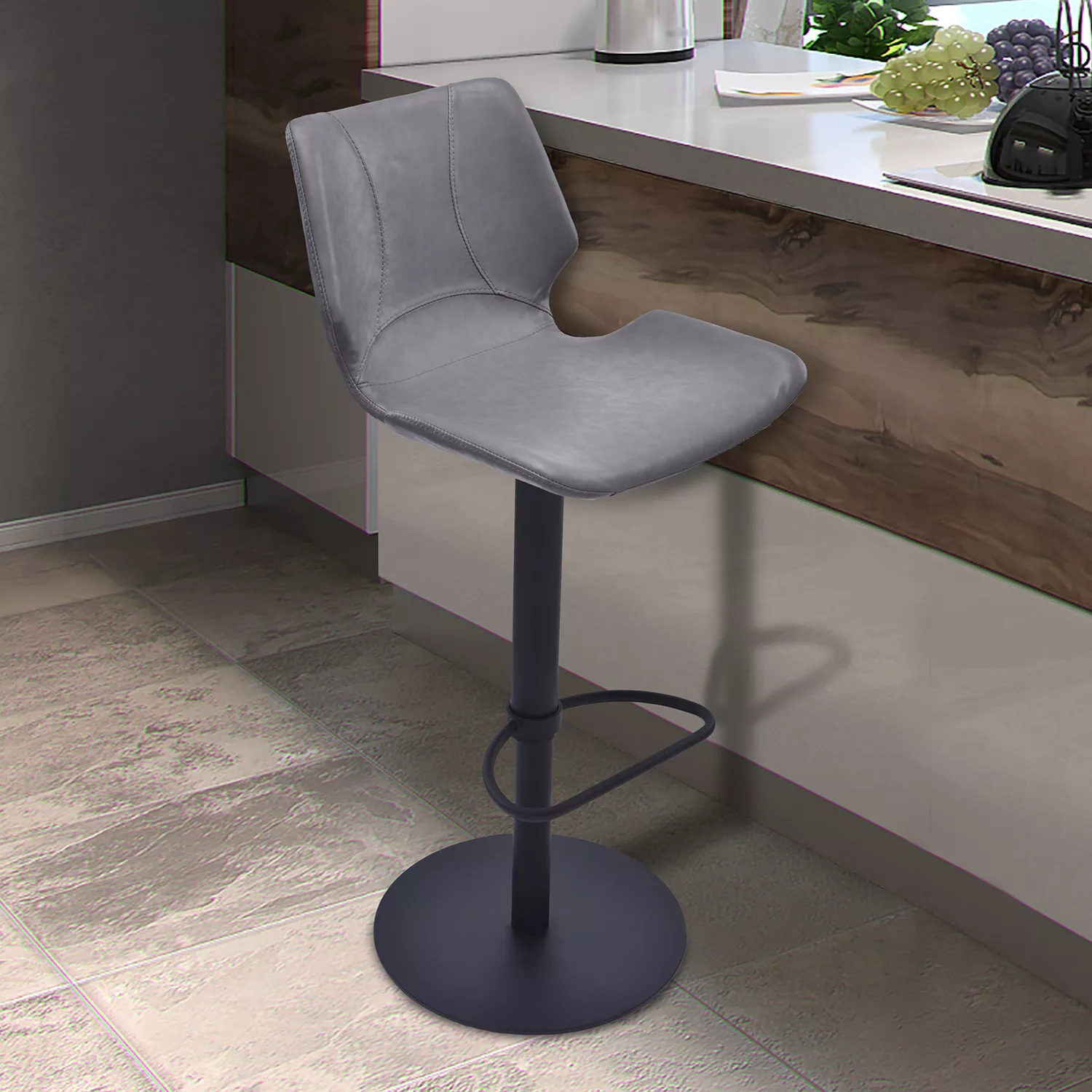 Armen Living Zuma Adjustable Swivel Stool