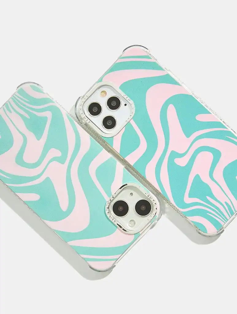 Blue striped iphone case