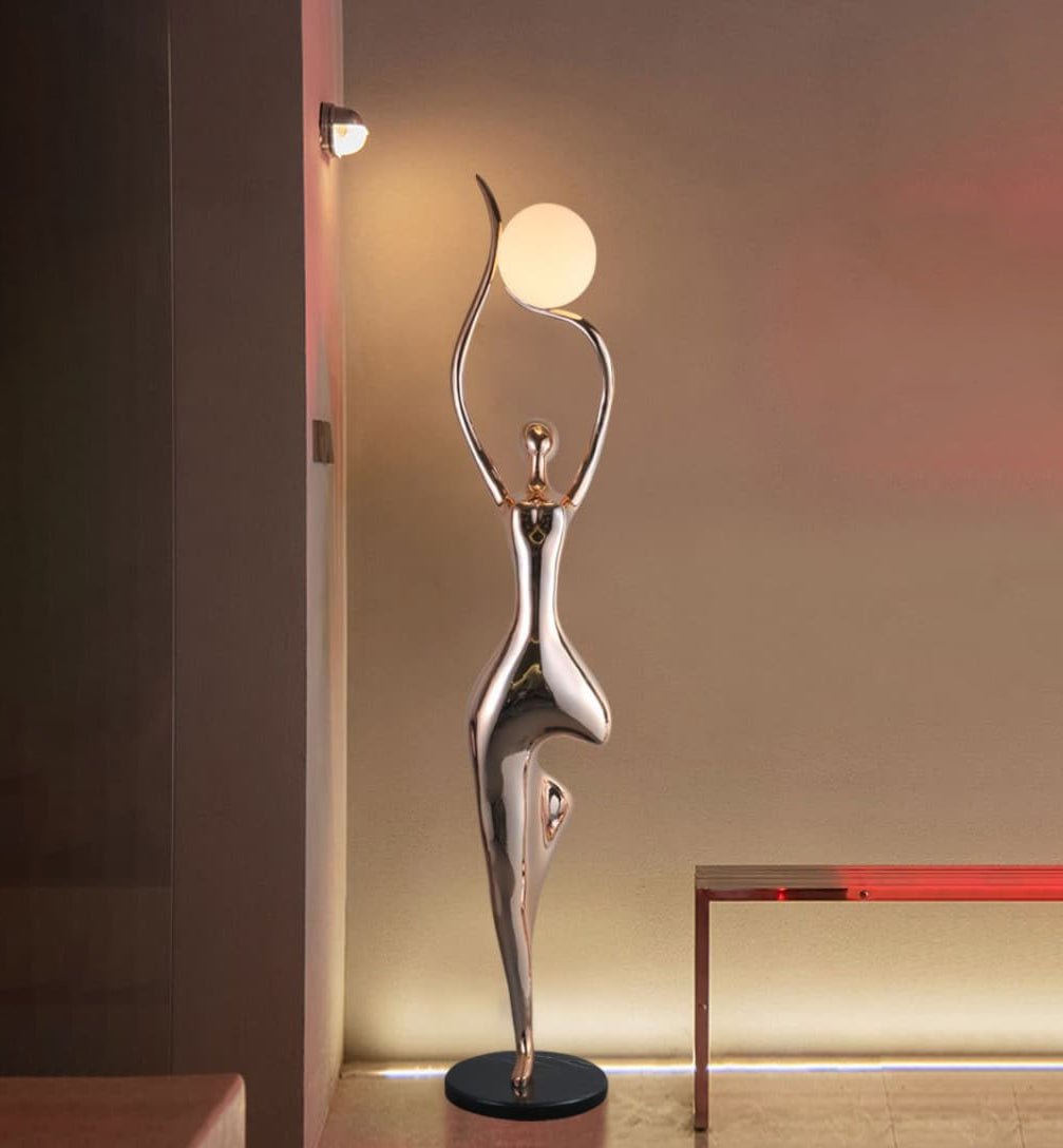 Pose Yoga Sculpture Floor Lamp