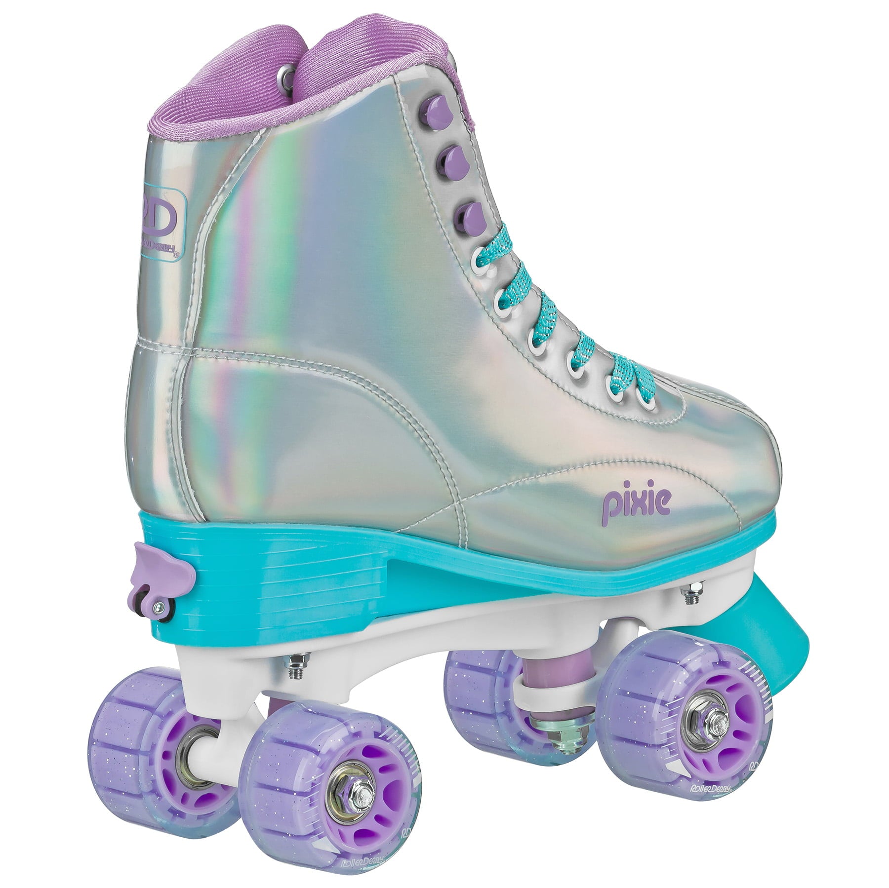 Roller Derby Girls Pixie Holographic Roller Skates with Adjustable sizing (3-6)