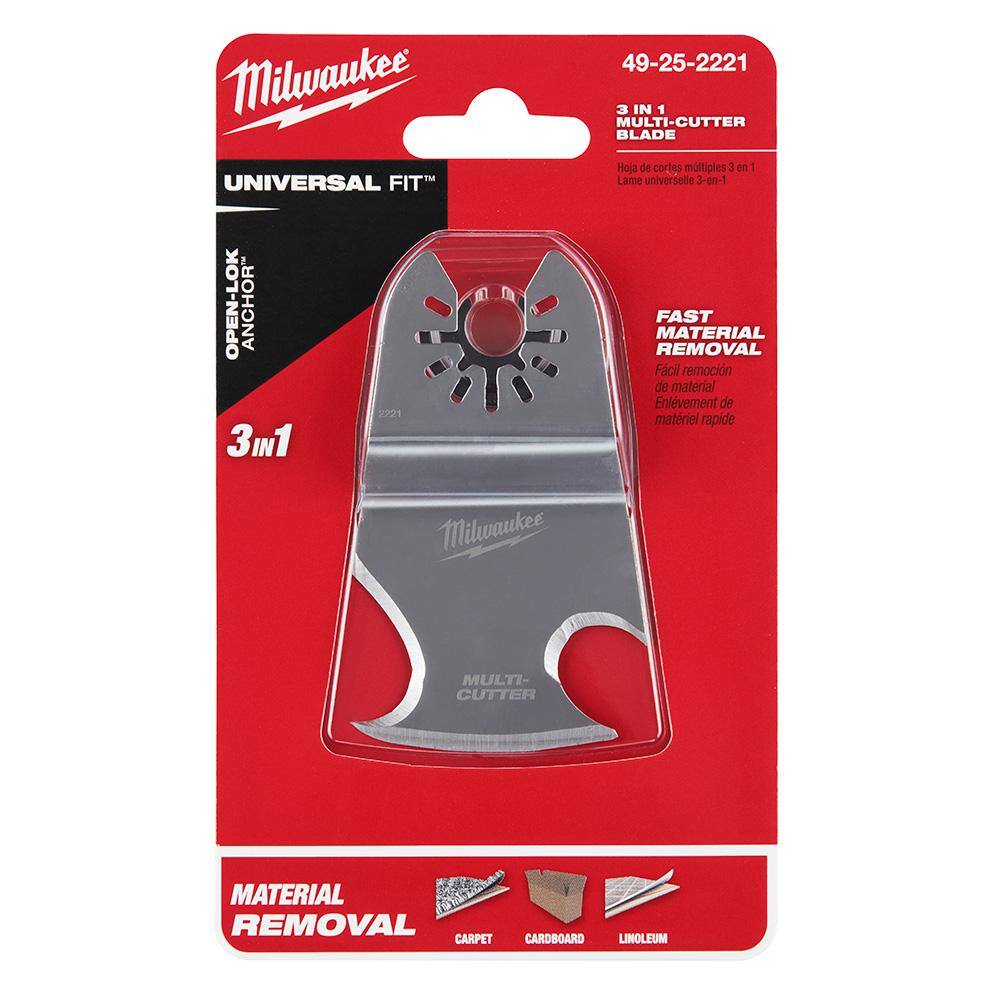 MW Stainless Steel Universal Fit 3-in-1 CuttingScraper Multi-Tool Oscillating Blade (1-Piece) 49-25-2221