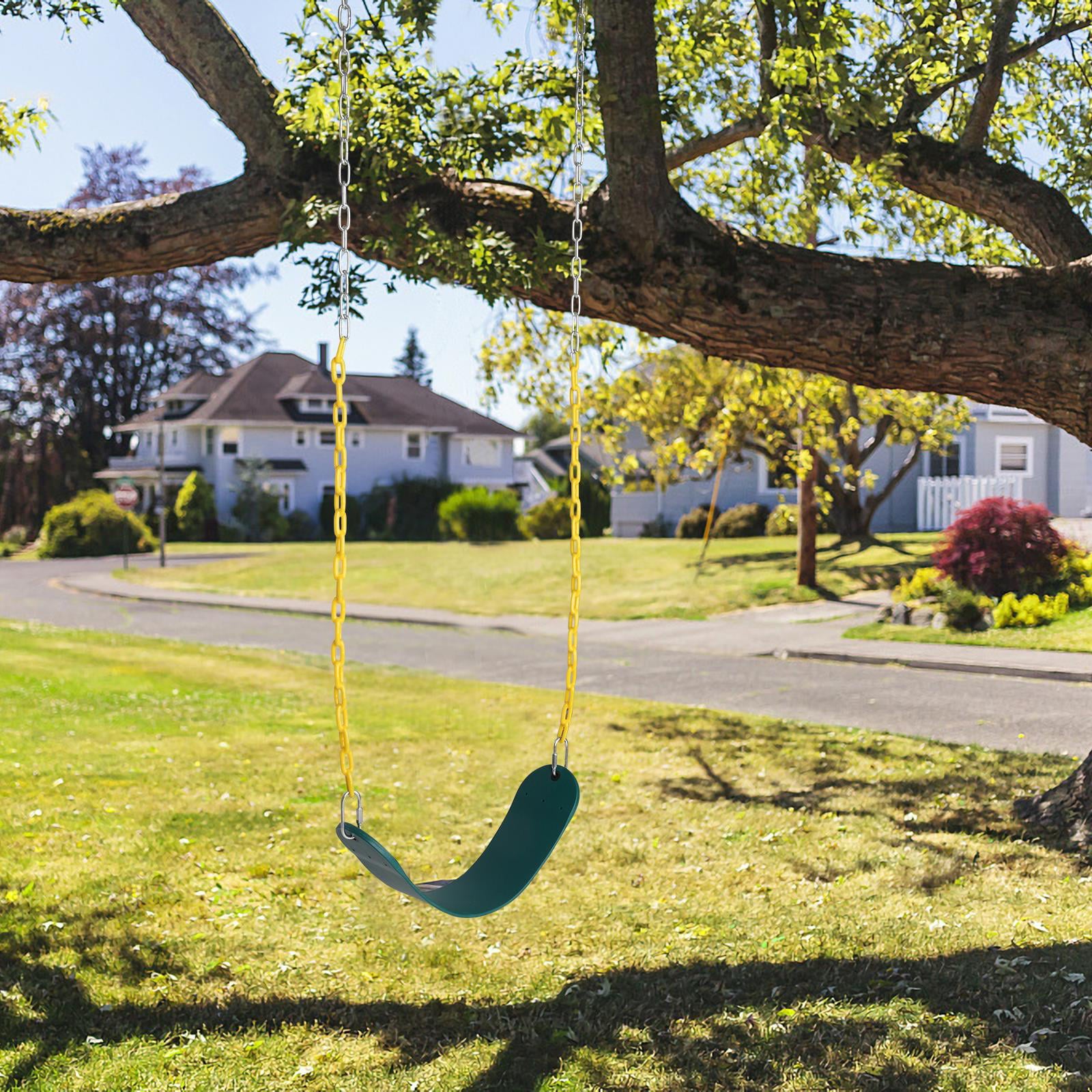 Ktaxon Swing Seat Heavy Duty Chain Plastic Coated - Playground Swing Set Accessories Replacement Green