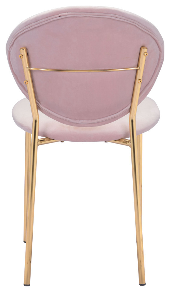 Clyde Dining Chair (Set of 2) Pink  ampGold   Midcentury   Dining Chairs   by Sideboards and Things  Houzz