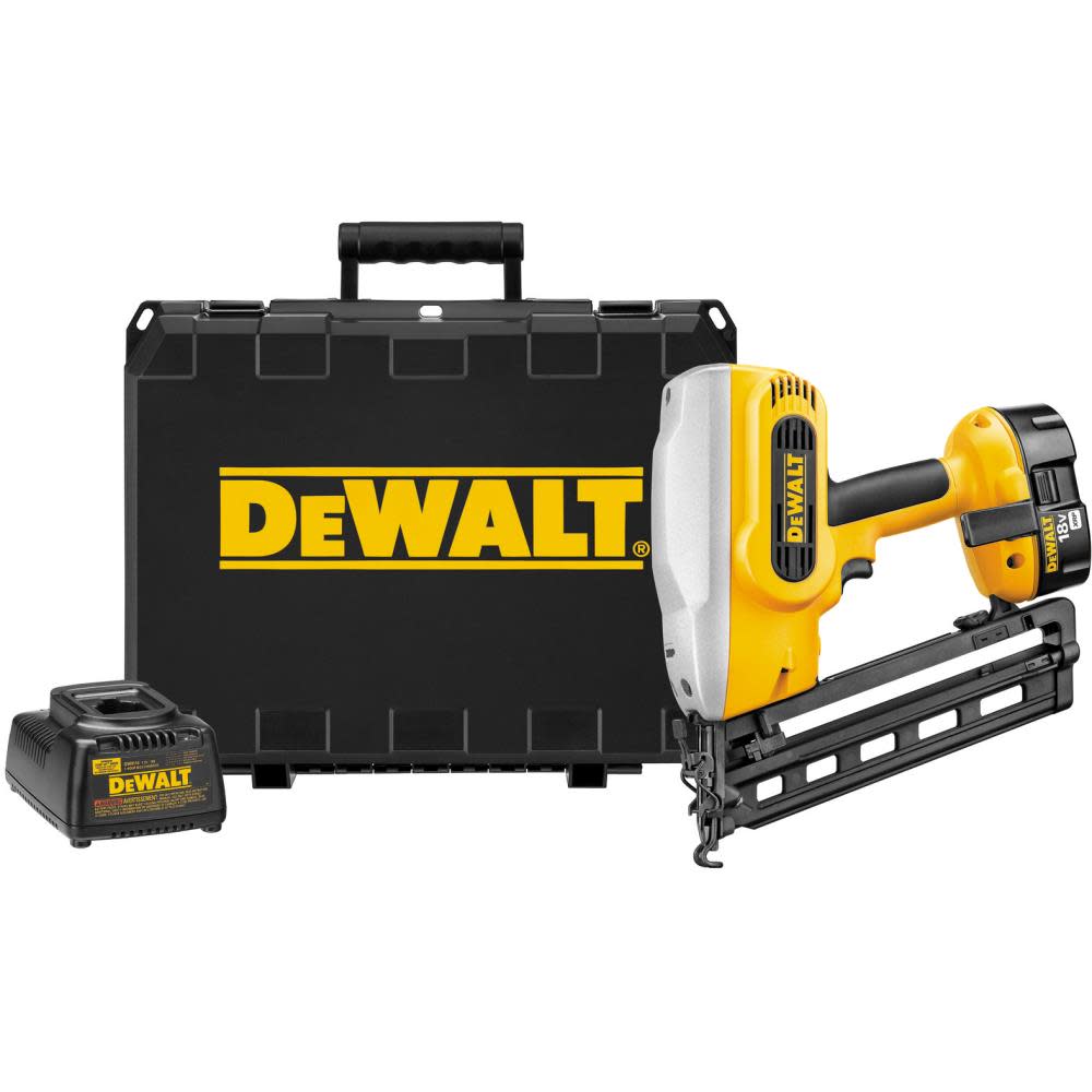 DW 18V 16 Gauge Angled Nailer Kit Finish DC618K from DW