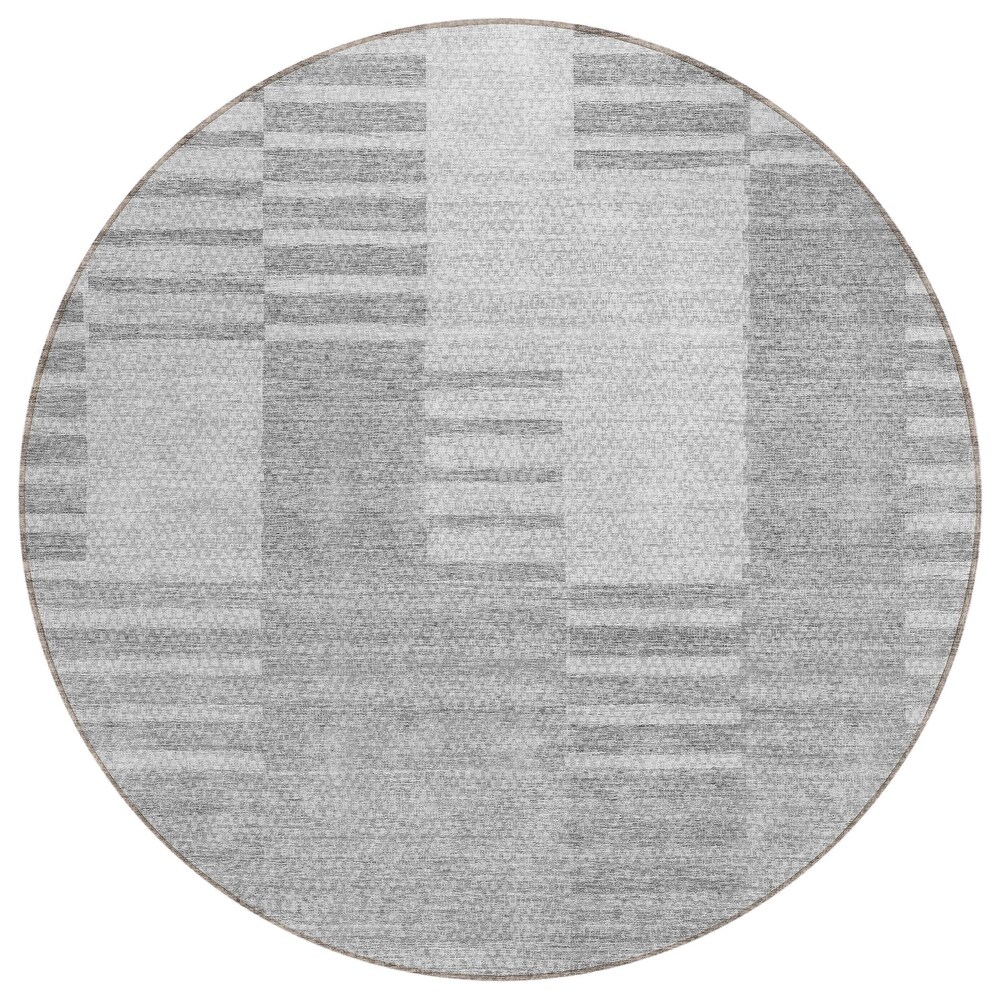 Machine Washable Indoor/ Outdoor Chantille Contemporary Geometric Rug