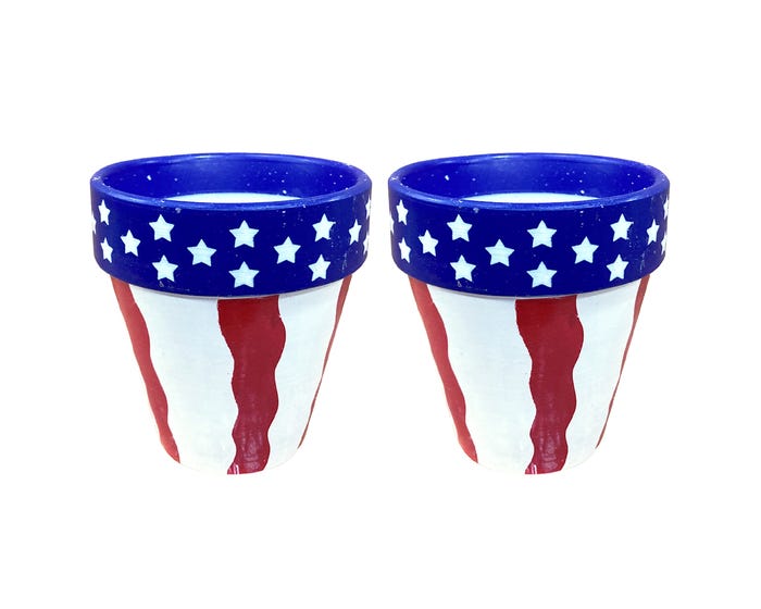 Ambia American Flag Design Citronella Candle， 2 Pack， 3.5oz each - AY71-33079