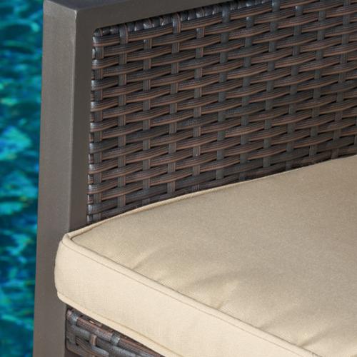 Pyra 3 Piece Outdoor Wicker Bar Set with Cushions