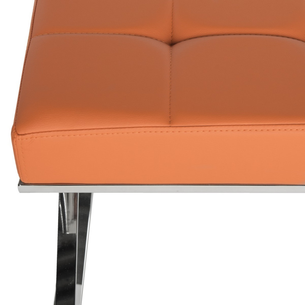 Channa Ottoman Orange   Modern   Footstools And Ottomans   by Virgil Stanis Design  Houzz