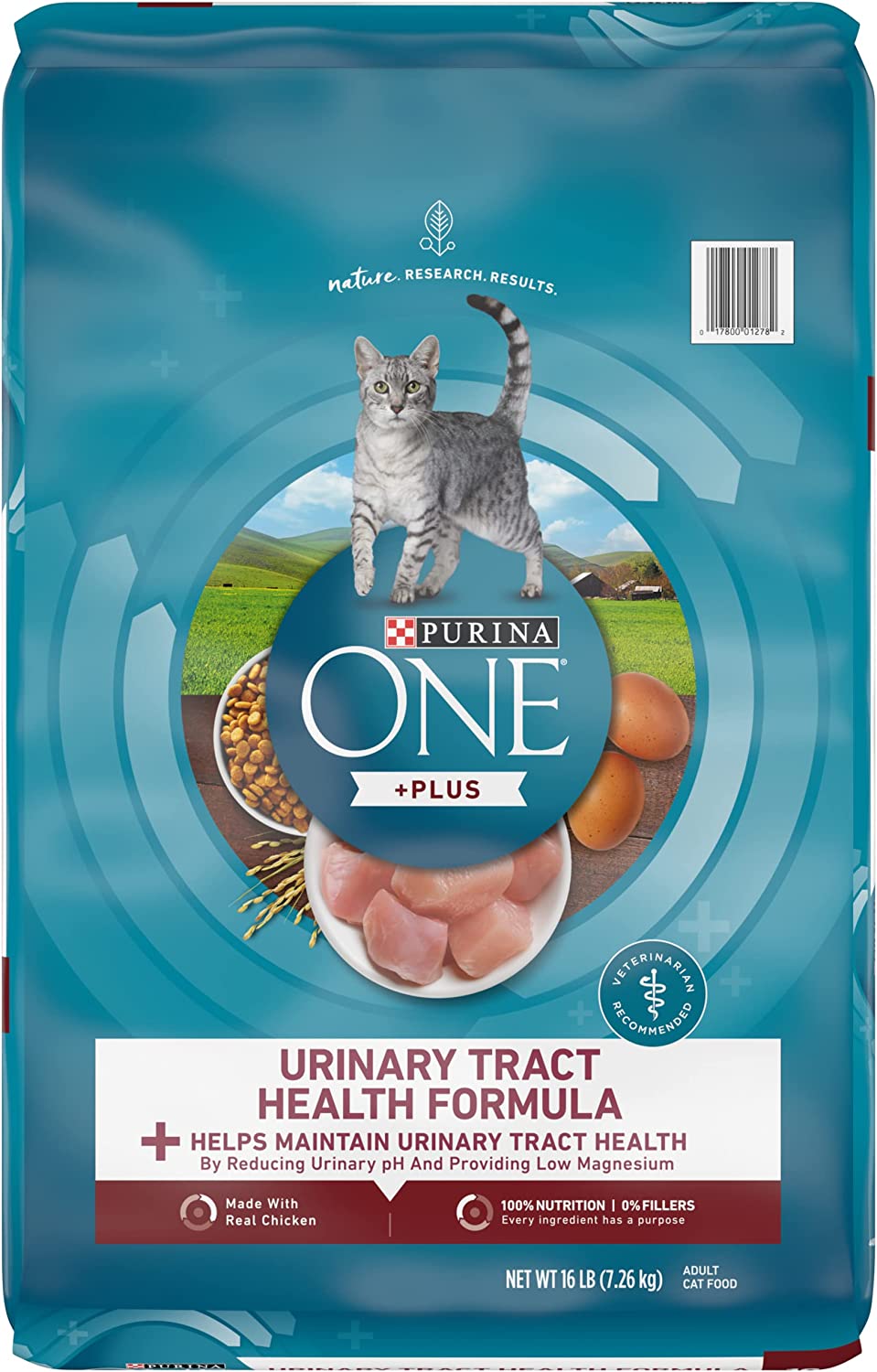 Purina ONE High Protein Dry Cat Food， +Plus Urinary Tract Health Formula - 16 lb. Bag