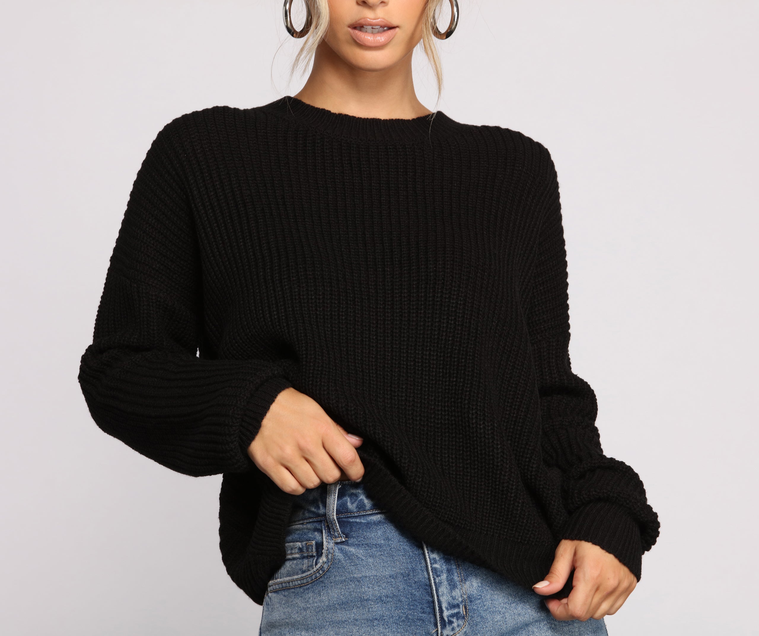 Twist and Stun Open Back Sweater