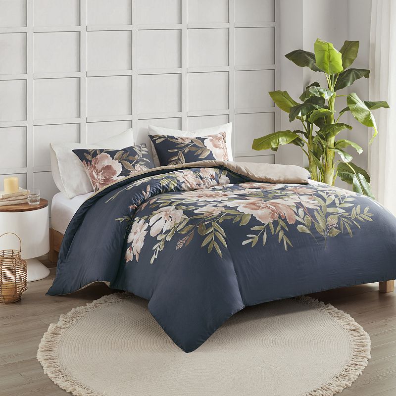 Madison Park Maia 3-Piece Cotton Duvet Cover Set with Shams