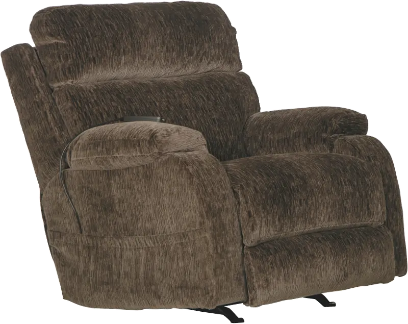 Refresher Brown Power Recliner with Massage