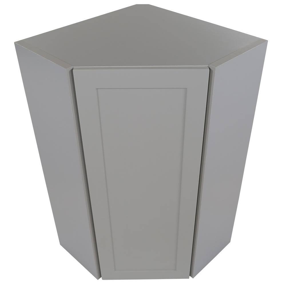 Hampton Bay Cambridge Gray Shaker Assembled Corner Cabinet (24 in. W x 24 in. D x 42 in. H) CA2442C-KG