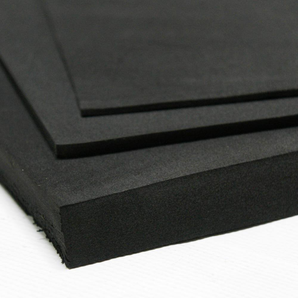 Rubber-Cal Closed Cell Sponge Rubber Neoprene 516 in. x 39 in. x 78 in. Black Foam Rubber Sheet 02-128-0313