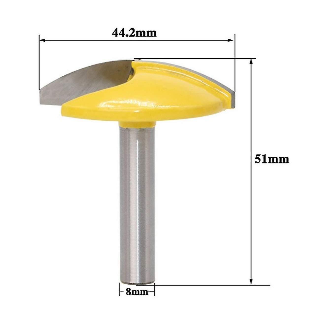 Curved And Horizontal Cutter With 8mm Shank Carbide Molding Cutter - Professional Woodworking Cutting Tools44.2mm