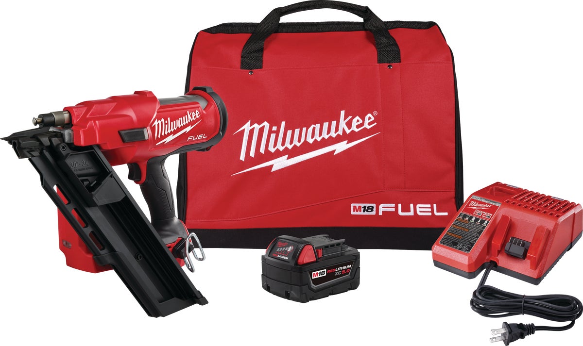 MW M18 FUEL Lithium-Ion Brushless 30 Degree Framing Nailer Kit