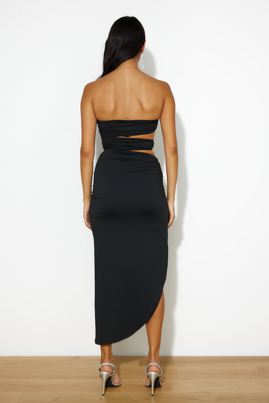 Cheeky Look Midi Dress Black