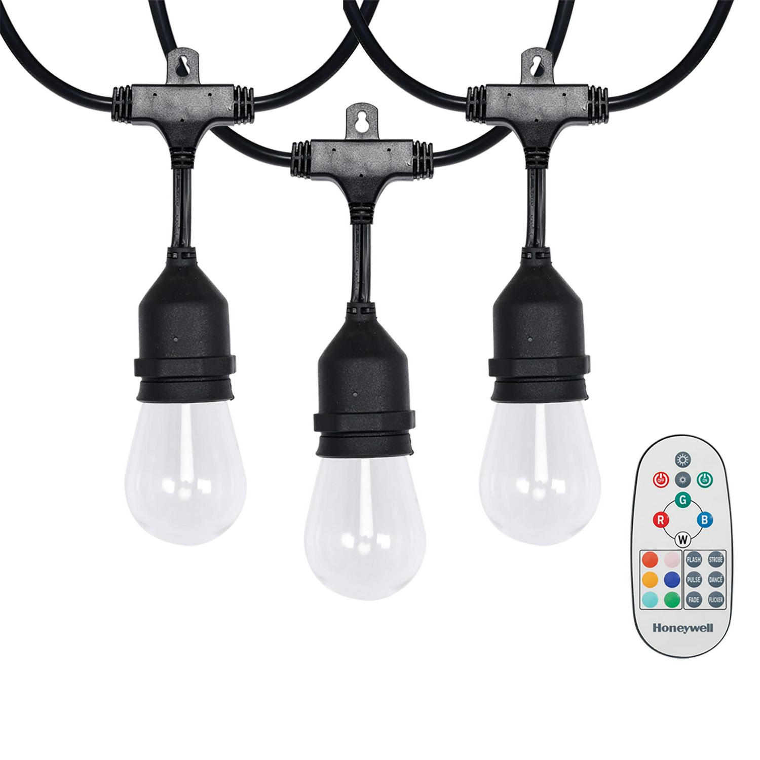 Honeywell 24 ft Color Changing LED String Light Set with Remote 8Bulbs Included  Crowdfused