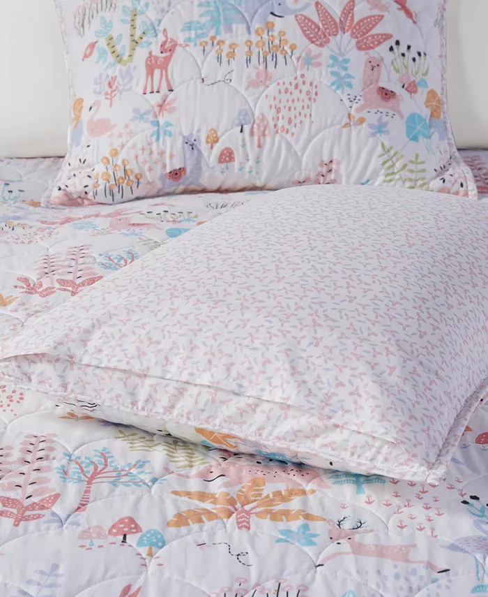 Urban Habitat Iris Woodland Animals Reversible Cotton 2 Piece Quilt Set， Twin