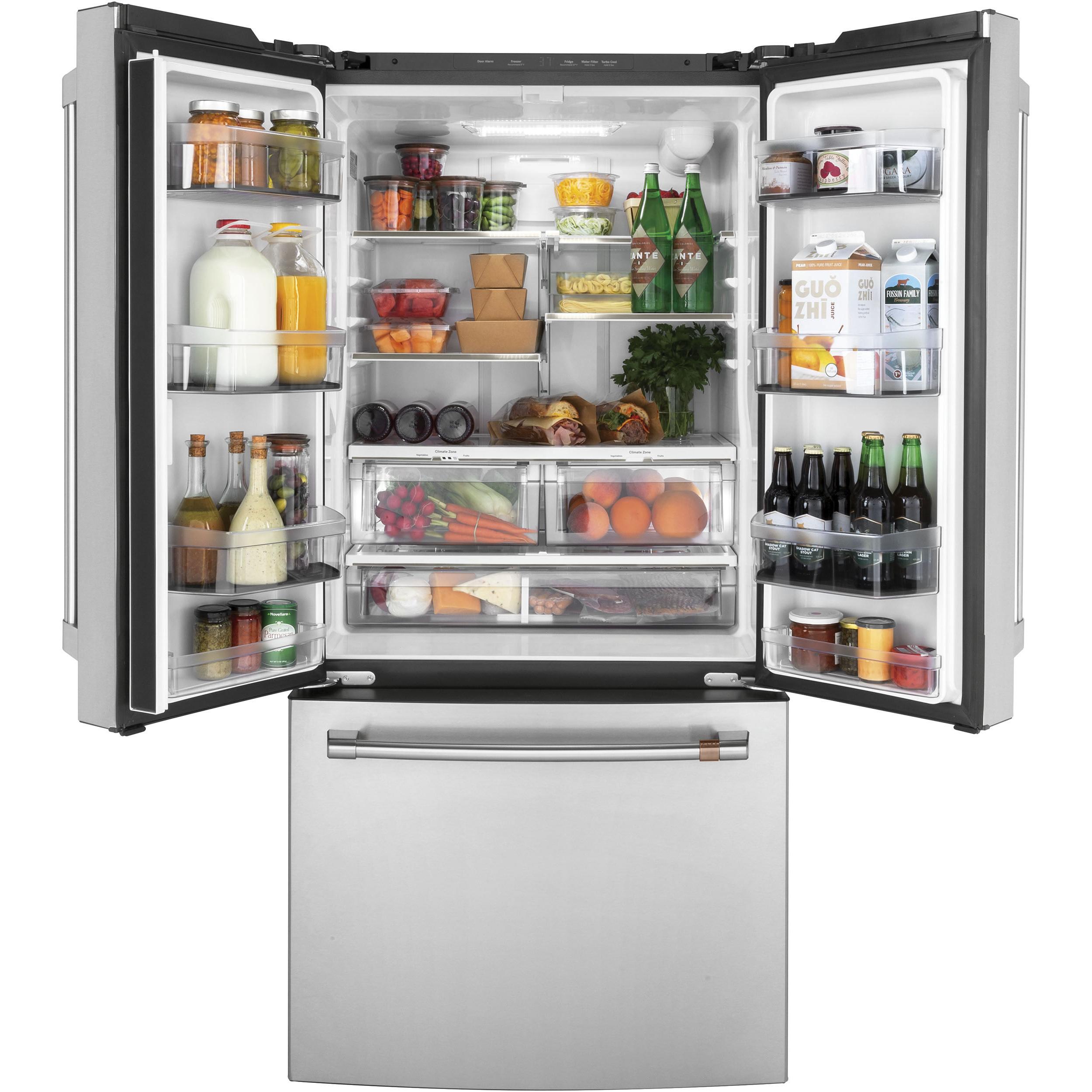 Café 33-inch, 18.6 cu. ft. Counter-Depth French 3-Door Refrigerator CWE19SP2NS1