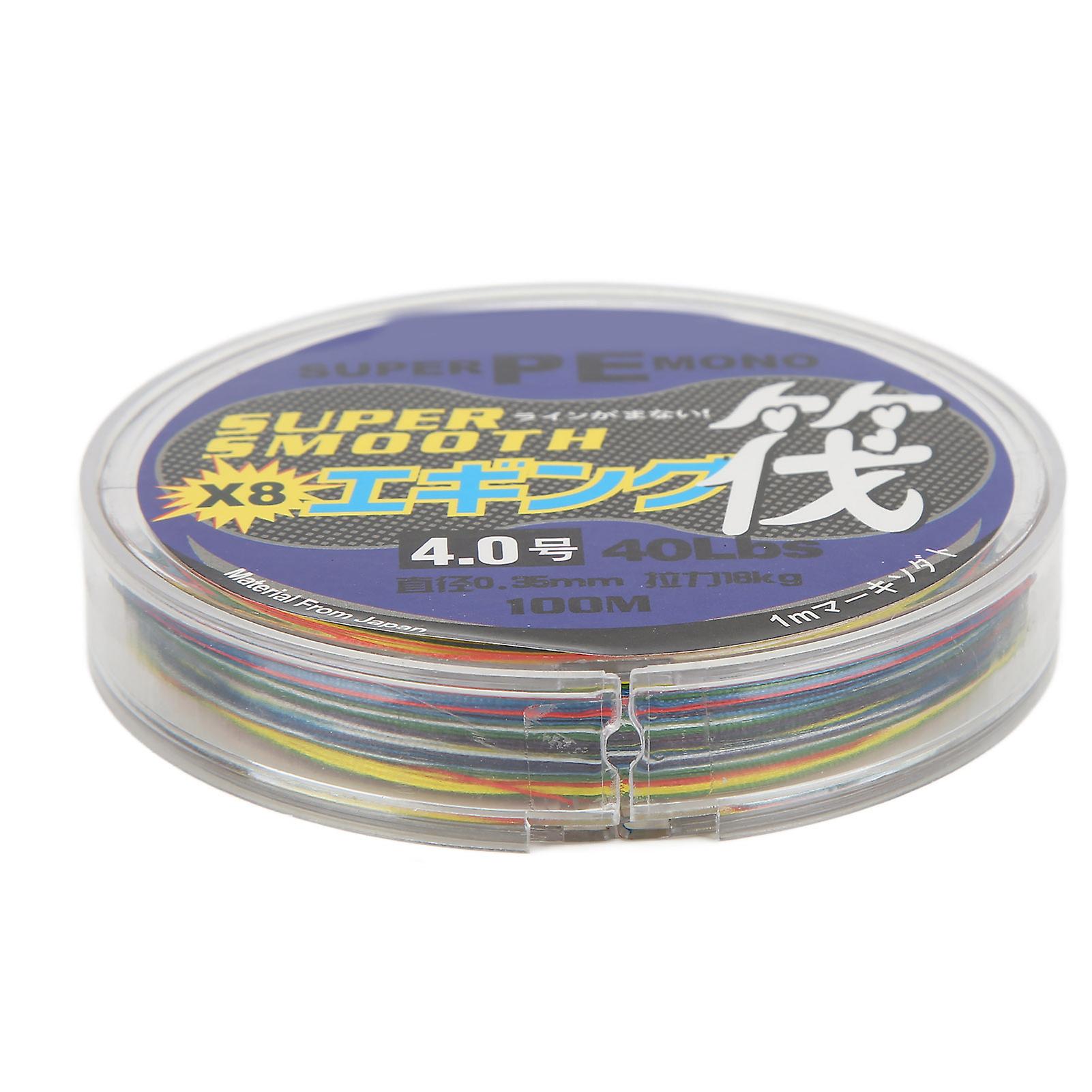 8 Strands Braided Fishing Line 1 Meter 1 Color Pe Fishing Lines 100 Meter Bite Resistant Luya Wireno. 4.0