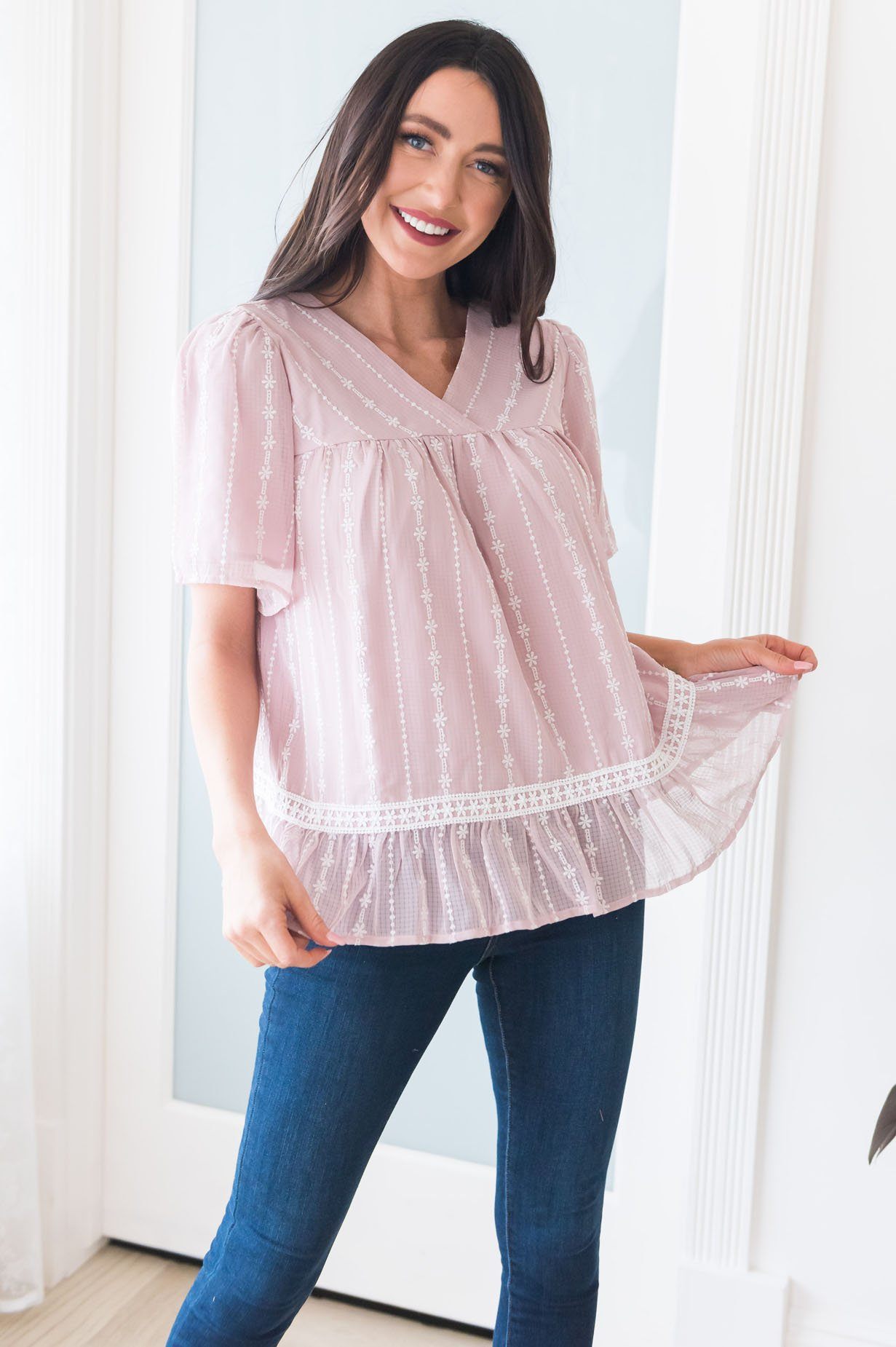 Tea Time Modest Blouse