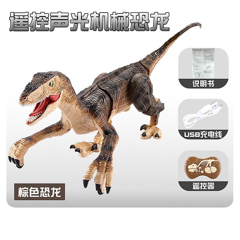 Miman Childrens 2.4g Wireless Remote Control Velociraptor Electric Sound And Light Simulation Mechanical Dinosaur Model Toy