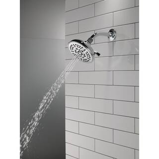 Delta 8-Spray Patterns 1.75 GPM 5.94 in. Wall Mount Fixed Shower Head in Chrome 75898C